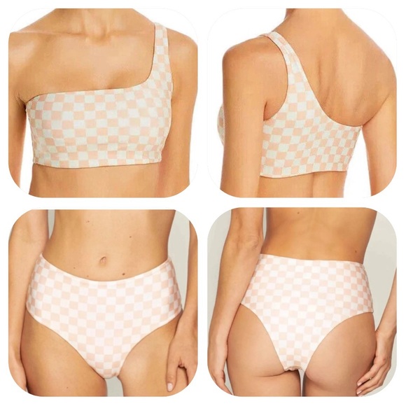 NWT Peixoto L beige check bikini - Picture 1 of 8